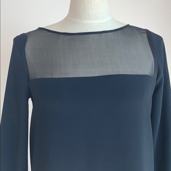 TARA JORMON Black Dress with Silk Insert Sz FR 38 - Picture 3 of 11